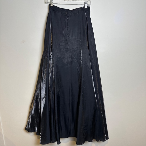 JS COLLECTIONS Shimmery Organza Tulle Maxi Skirt 3 Layers, Black | Sz 4 - Picture 5 of 8